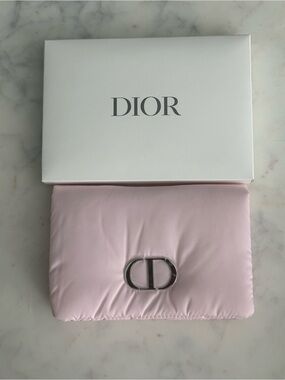 DIOR Pink Puffer Clutch Pouch Bag - New